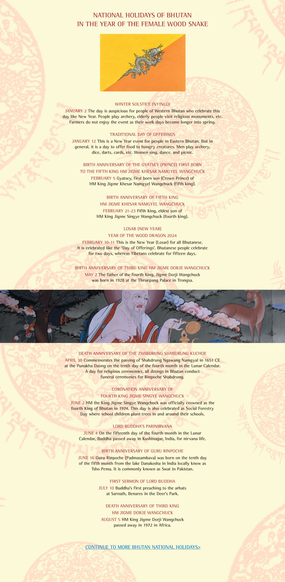 Bhutan National Holidays